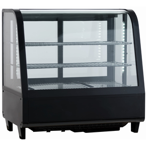 Witryna chłodnicza, cukiernicza, nablatowa, LED, 100 l, czarna, 682x450x675 mm | RESTO QUALITY, RTW101BE