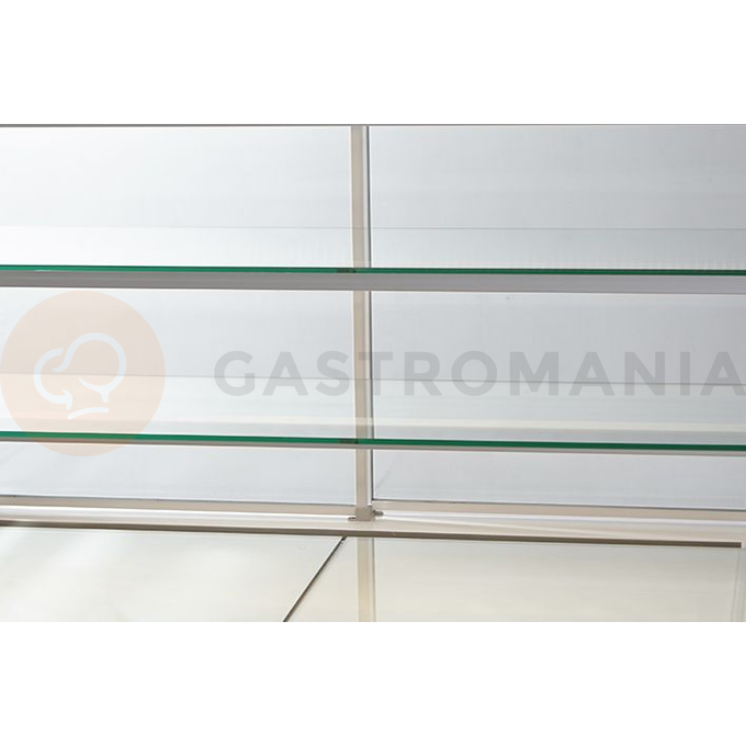 Cukrářská vitrína chladící, čelní sklo rovné, výklopné 1020x890x1460 mm | RAPA, C-A