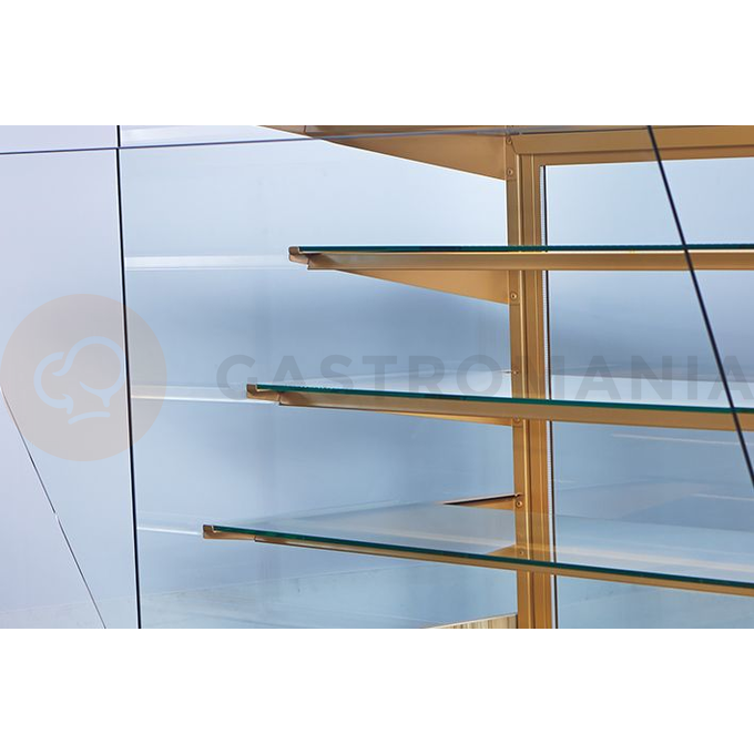 Cukrářská vitrína chladící, čelní sklo rovné, výklopné 1390x890x1460 mm | RAPA, C-A