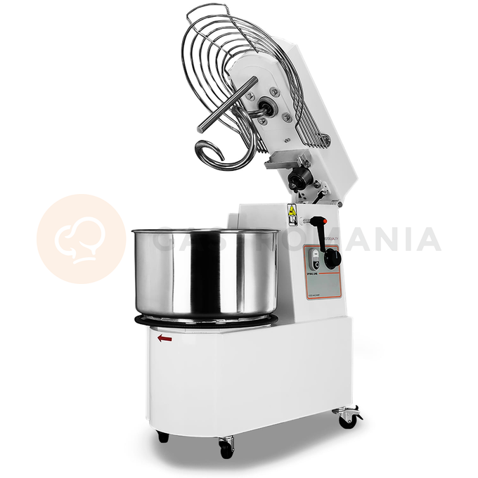 Miesiarka spiralna do ciasta z podnoszonym hakiem i wyjmowaną dzieżą, 2 prędkości, 50 l, 400 V, 480x810x830 mm | RESTO QUALITY, RQT50 2V
