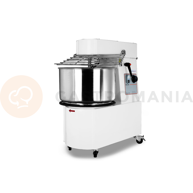 Miesiarka spiralna do ciasta z podnoszonym hakiem i wyjmowaną dzieżą, 2 prędkości, 50 l, 400 V, 480x810x830 mm | RESTO QUALITY, RQT50 2V