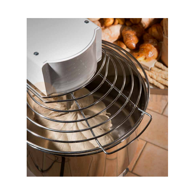 Miesiarka spiralna do ciasta z podnoszonym hakiem i wyjmowaną dzieżą, 2 prędkości, 50 l, 400 V, 480x810x830 mm | RESTO QUALITY, RQT50 2V