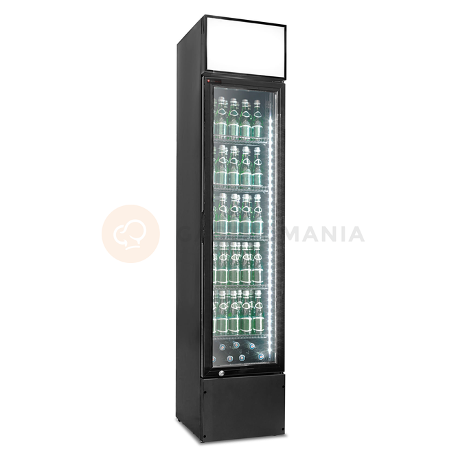 Szafa chłodnicza przeszklona 160 l, czarna, 390x475x1880 mm | RESTO QUALITY, RQ216-BLACK