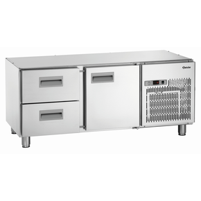 Chladící stůl pro vestavení, skříňka a 2 zásuvky GN1/1, 1397x675x630 mm | BARTSCHER, 1400T1S2