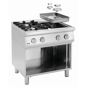 Plynový sporák 2x 6,2 kW, 2x 8,5 kW, 800x700x850 mm | BARTSCHER, 70040
