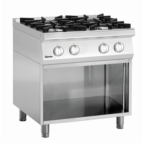 Plynový sporák 2x 6,2 kW, 2x 8,5 kW, 800x700x850 mm | BARTSCHER, 70040