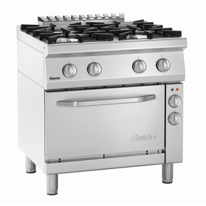 Plynový sporák s elektrickou troubou 2x 6,2 kW, 2x 8,5 kW, 3,65 kW, 800x700x850 mm | BARTSCHER, 70040 EB11