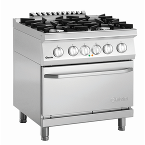 Plynový sporák s elektrickou troubou 2x 6,2 kW, 2x 8,5 kW, 5,4 kW, 800x690x920 mm | BARTSCHER, 70040 EB21