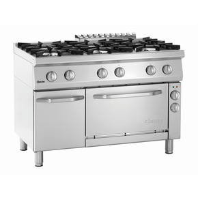 Plynový sporák s elektrickou troubou 3x 6,2 kW, 3x 8,5 kW, 3,65 kW, 1200x700x1084 mm | BARTSCHER, 70060 EB11