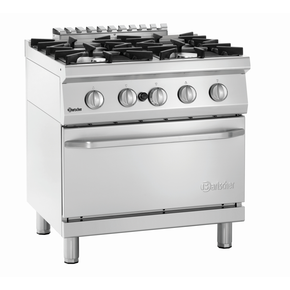 Plynový sporák s plynovou troubou 2x 6,2 kW, 2x 8,5 kW, 7,5 kW, 675x700x920 mm | BARTSCHER, 70040 GB21