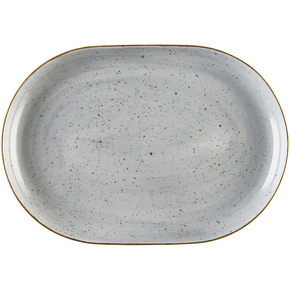 Servírovací talíř, šedá barva, 330 mm | LUBIANA, Boss