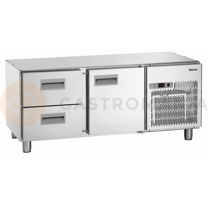 Chladící stůl pro vestavení, skříňka a 2 zásuvky GN1/1, 1397x675x630 mm | BARTSCHER, 1400T1S2