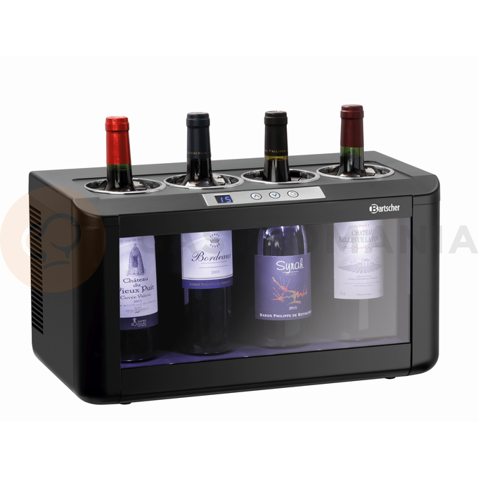 Chladnička na víno, na 4 láhve, LED osvětlení, 480x260x260 mm | BARTSCHER, 4FL-100