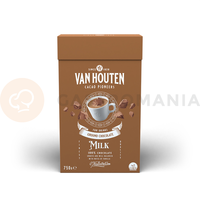 Horká čokoláda v prášku mléčná 100%, 0,75 kg | VAN HOUTEN, VM-54626-V99