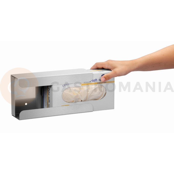 Výdejník rukavic, montáž na stěnu nebo na sloupek pro dezinfekci, na 1 karton, 130x80x251 mm | BARTSCHER, K10