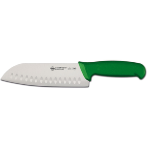 Nůž Santoku, s drážkami, zelený, 18 cm | AMBROGIO SANELLI, Supra Colore
