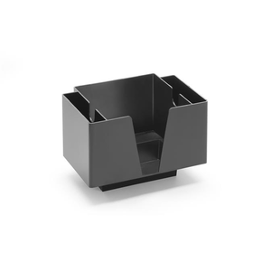 Serwetnik z 3 przegrodami, czarny, 193x143x136 mm | BAR UP, 596890