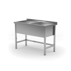 Stół z basenem dwukomorowym, komora 300 mm, 1200x600x850 mm | HENDI, Profi Line