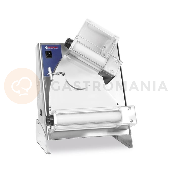 Wałkownica elektryczna do pizzy z 2 parami wałków, waga porcji ciasta 0,08-0,21 kg, 475x375x660 mm | PRISMAFOOD, 300