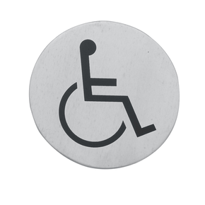Informační štítek &quot;Přizpůsobené osobám se zdravotním postižením&quot; Ø 75 mm | TOM-GAST, T-3904-075