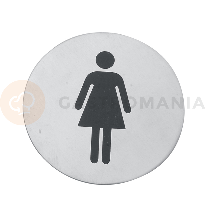 Informační štítek &quot;WC - ženy&quot; Ø 75 mm | TOM-GAST, T-3902-075