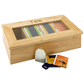 Krabice na čaj, jasné dřevo 335x200x90 mm | APS, 11575