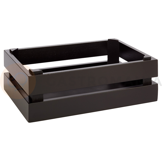 Dřevěná skříňka, 290x185x105 mm, černá | APS, Superbox GN ¼