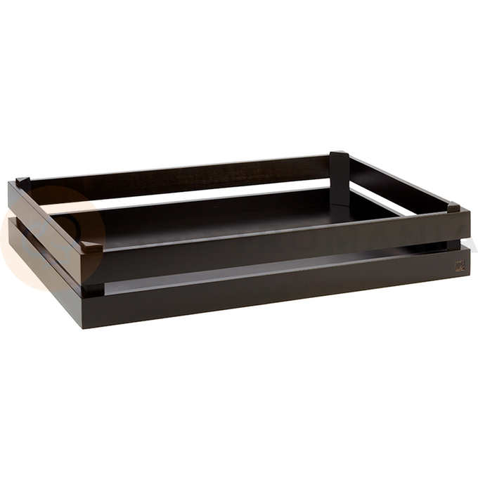 Dřevěná skříňka, 555x350x105 mm, černá | APS, Superbox GN 1/1