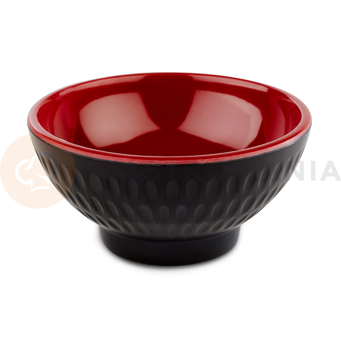 Mísa z melaminu, černo-červená Ø 130 mm | APS, Asia Plus