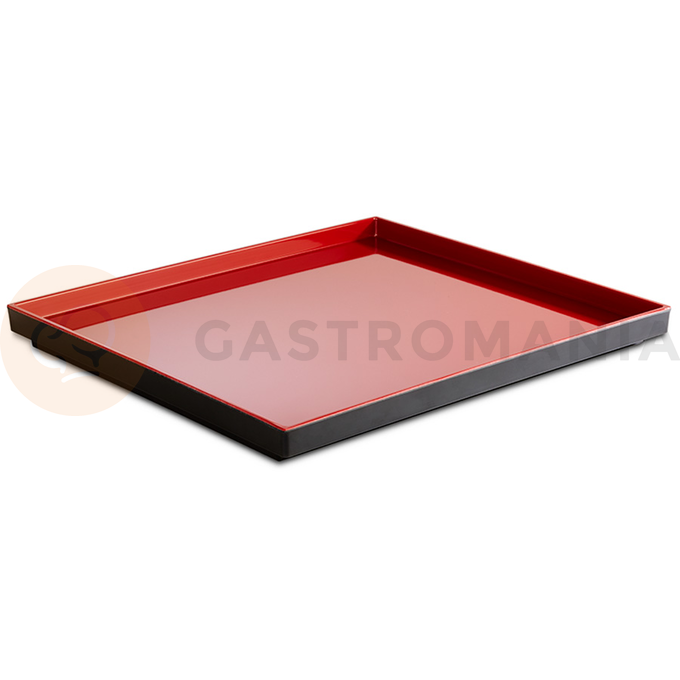 Tác z černo-červeného melaminu, 354x325 mm | APS, Asia Plus
