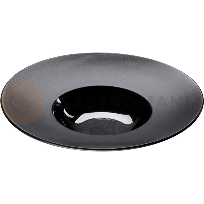 Hluboký talíř z černého porcelánu hladký průměr 23 cm | STALGAST, 396103