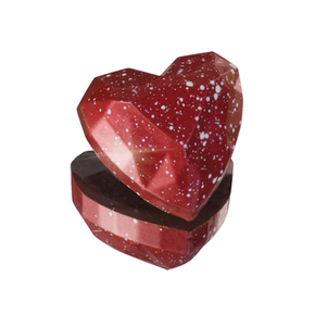 Polykarbonátová forma na pralinky a čokoládu - srdce, 24 ks x 10g, 33x33x15 mm - MA1993 | MARTELLATO, Heart/Diamond