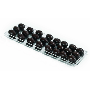 Prezentační tác z plexiskla na čokoládu a pralinky - 32x9x0,2 cm - VP00501 | MARTELLATO, Plexiglass Display