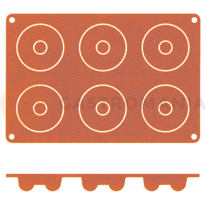 Silikonová forma &quot;Savarin&quot;, Ø 72x23 mm | CONTACTO, 6631/726