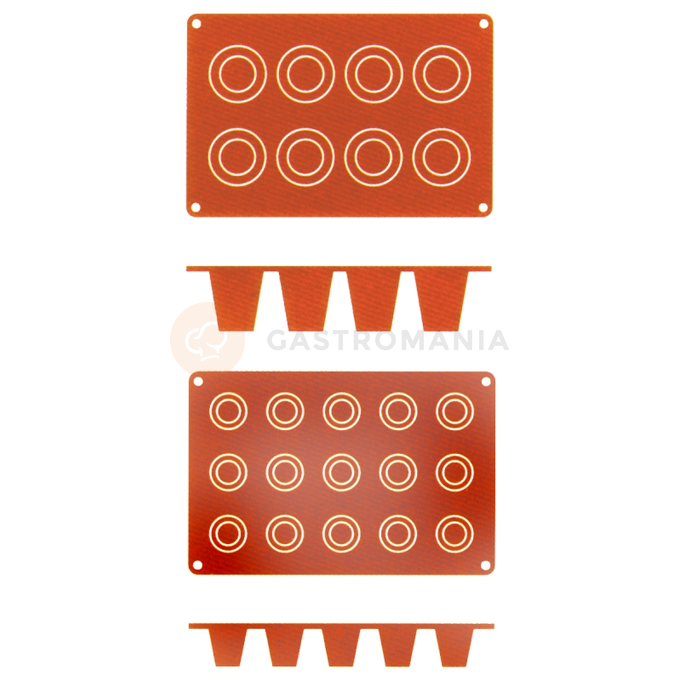 Silikonová forma na francouzské Dariole, 8 důlek Ø 55x60 mm | CONTACTO, 6633/538