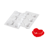 Forma pro přípravu moučníků a umělecké zmrzliny - 6x 74x84x35 mm, 110 ml - Amorini Origami 110 | SILIKOMART, Love