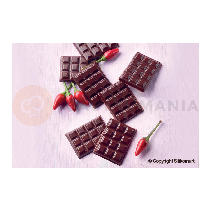 Forma na čokoládu a pralinky - tabulky, 38x28x4,5 mm, 3,5 ml - SCG11 Tablette | SILIKOMART, Easychoc