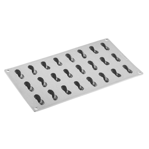 Silikonová forma na předkrmy, 24x pistácie 47x19x16 mm, 7 ml, 300x175 mm - GG014S | PAVONI, Peanut