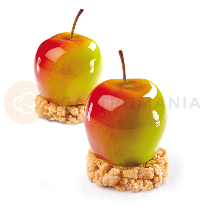 Silikonová forma na dezert - jablko,  400x300 mm, 20 porcí, 55x48 mm, 90 ml - PX4330S | PAVONI, Apple