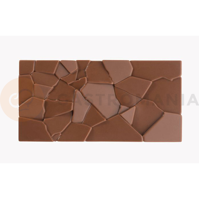 Tritanová forma na tabulku čokolády - 3 ks x 100g, 155x77x10 mm - PC5002FR | PAVONI, Crush