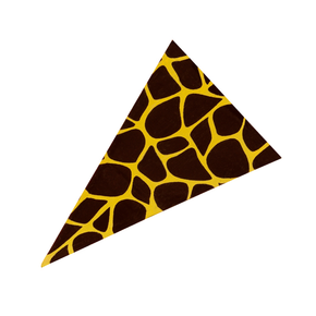 Čokoládová dekorace, trojúhelník Jura žirafa, 35x55 mm - 490 ks | MONA LISA, CHD-PS-22613E0-999