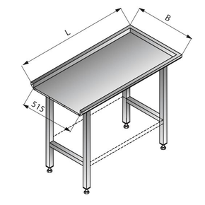 Jednoduchý stůl, 1100x575x850 mm | LOZAMET, LO324/1157