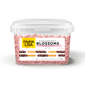 Płatki dekoracyjne z truskawkowej czekolady Blossoms 5 do 9 mm, 1 kg | MONA LISA, CHF-BS-22271E0-07B