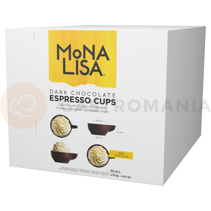 Espresso košíčky z hořké čokolády, 21x56x44, 20 ml - 312 ks | MONA LISA, CHD-CM-19839E0-999