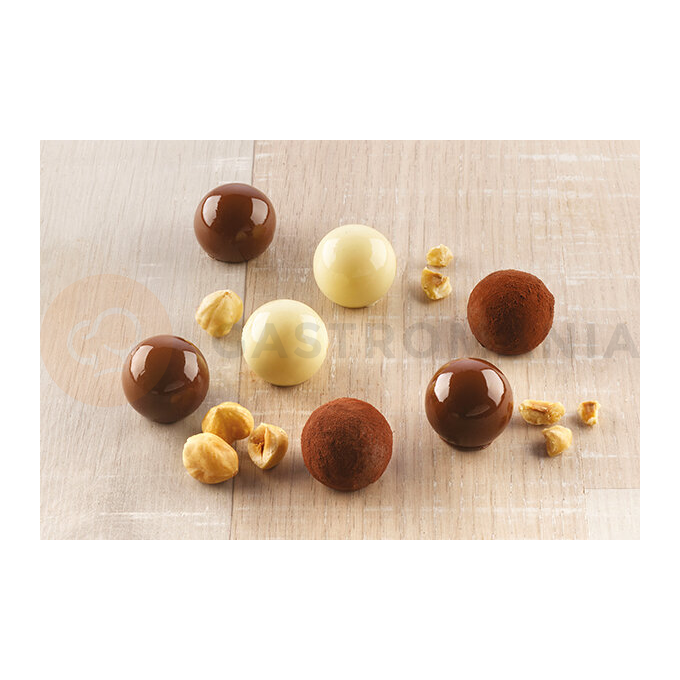 Forma na čokoládu a pralinky - kulička 3D, 15x8 mm, 8 ml - Tartufino | SILIKOMART, EasyChoc