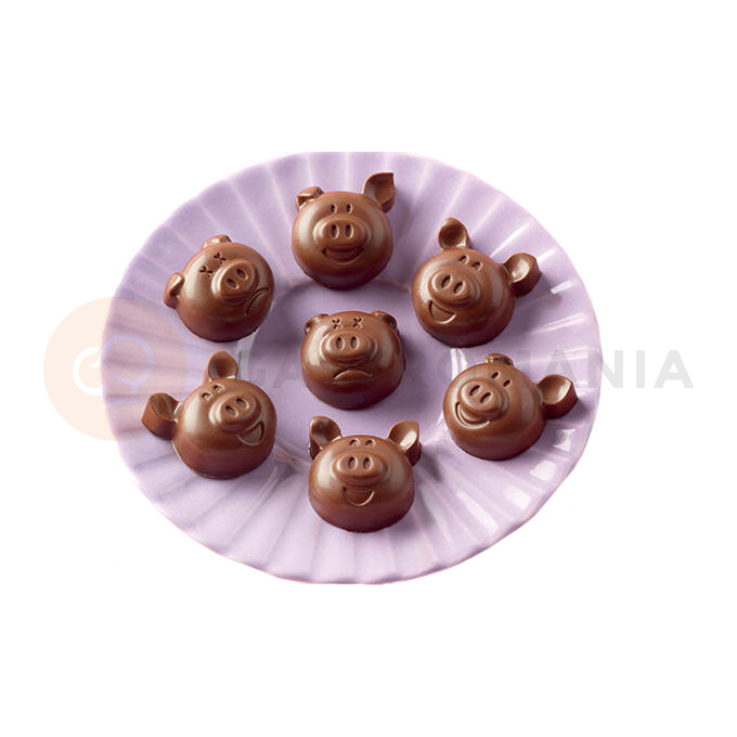 Forma na čokoládu a pralinky - prasátka, 31x29x15 mm, 6 ml - SCG35 Choco Pigs | SILIKOMART, EasyChoc