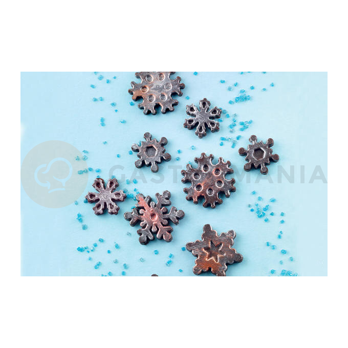 Forma na čokoládu a pralinky - sněhové vločky, 25-35 mm, 29 ml - SCG40 Choco Frozen | SILIKOMART, EasyChoc