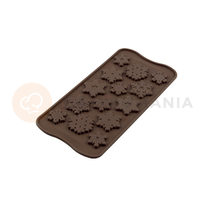 Forma na čokoládu a pralinky - sněhové vločky, 25-35 mm, 29 ml - SCG40 Choco Frozen | SILIKOMART, EasyChoc