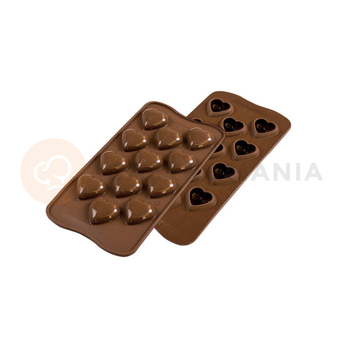 Forma na čokoládu a pralinky - srdíčko 3D, 12x8 mm, 8 ml - My Love | SILIKOMART, EasyChoc