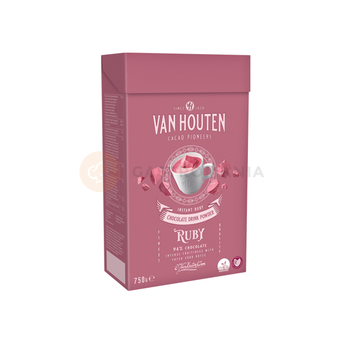 Horká čokoláda v prášku růžová 94% Ruby, 0,75 kg | VAN HOUTEN, VM-54621-V99